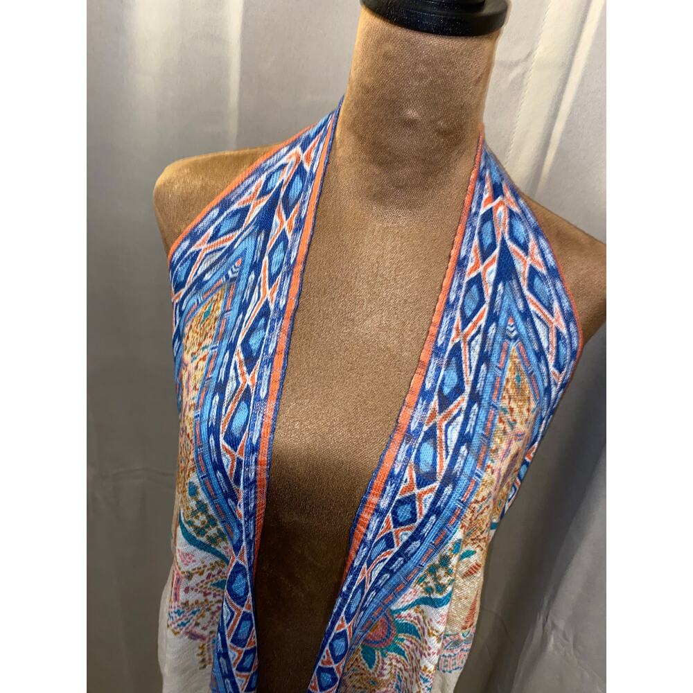 Flying Tomato Boho Halter Top M/L Open Front Tribal Print Lightweight - Picture 4 of 9